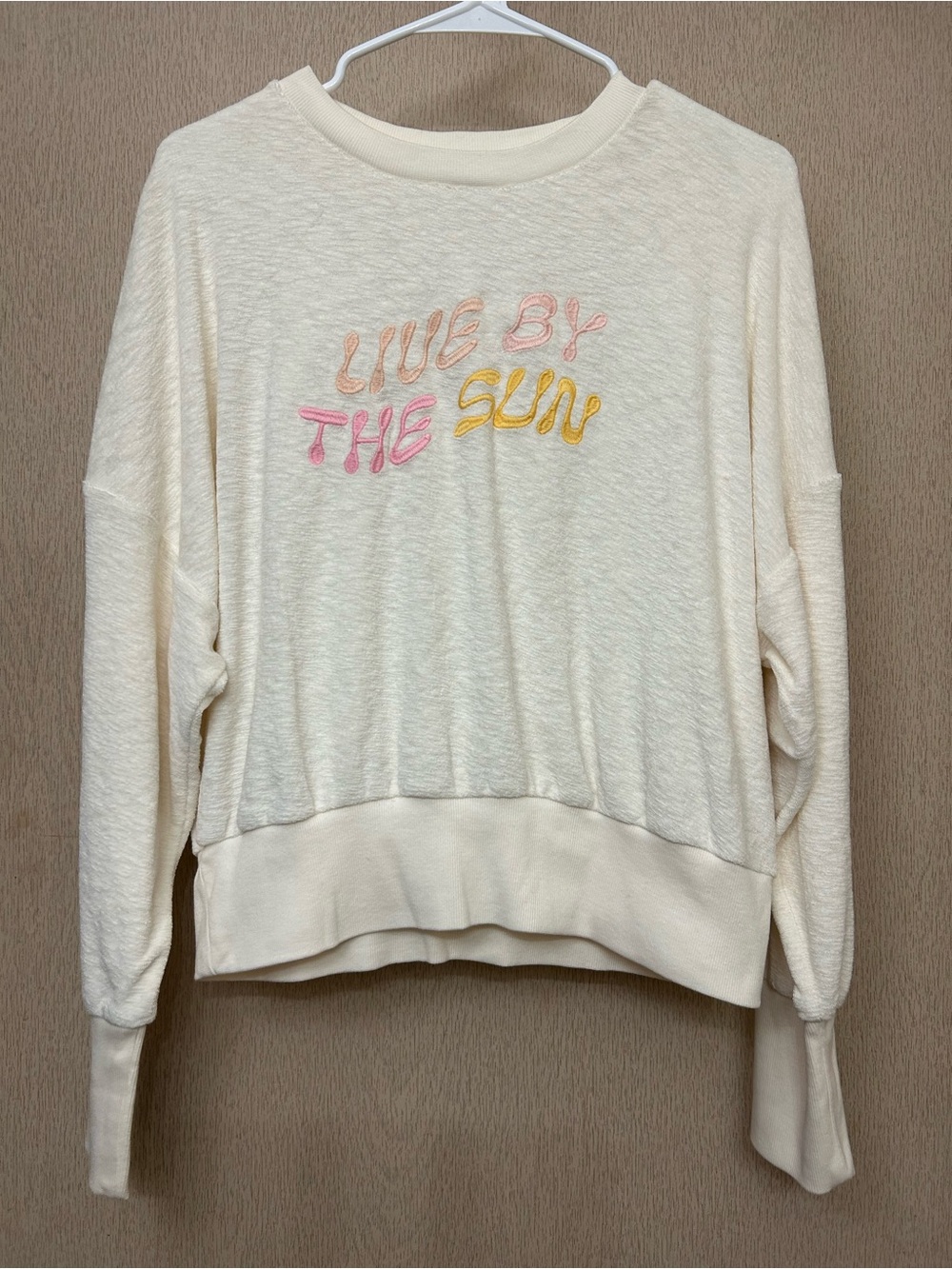Old Navy - Live by the Sun Embroidered Crew Neck Sweater - Size L